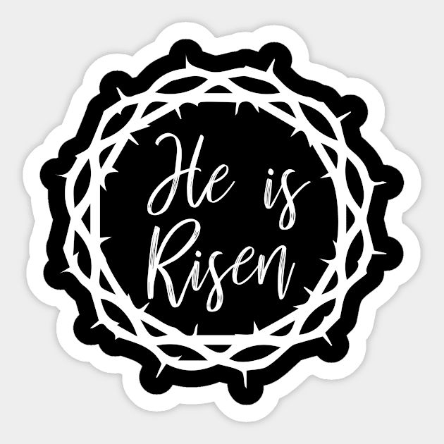 He is Risen Resurrection Christian Easter Sunday Sticker by BUBLTEES